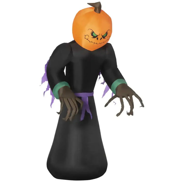 2.1m Inflatable Pumpkin-Head Grim Reaper| LED Lights for Indoor and Outdoor Use HOMCOM - Little and Giant Explorers HOMCOM