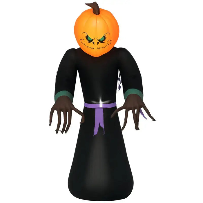2.1m Inflatable Pumpkin-Head Grim Reaper| LED Lights for Indoor and Outdoor Use HOMCOM - Little and Giant Explorers HOMCOM