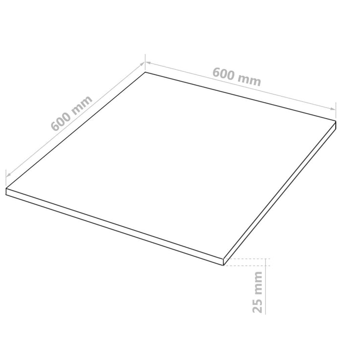 2 - 25mm - MDF Sheets - Square - 60 x 60cm - Little and Giant Explorers vidaXL