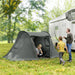 Camping Tent with Living Area and 2 Bedrooms in Dark Grey (3 persons) - Little and Giant Explorers Outsunny