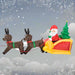 Large Christmas Inflatable with Santa on a Sleigh and Reindeers - Little and Giant Explorers HOMCOM