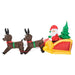 Large Christmas Inflatable with Santa on a Sleigh and Reindeers - Little and Giant Explorers HOMCOM