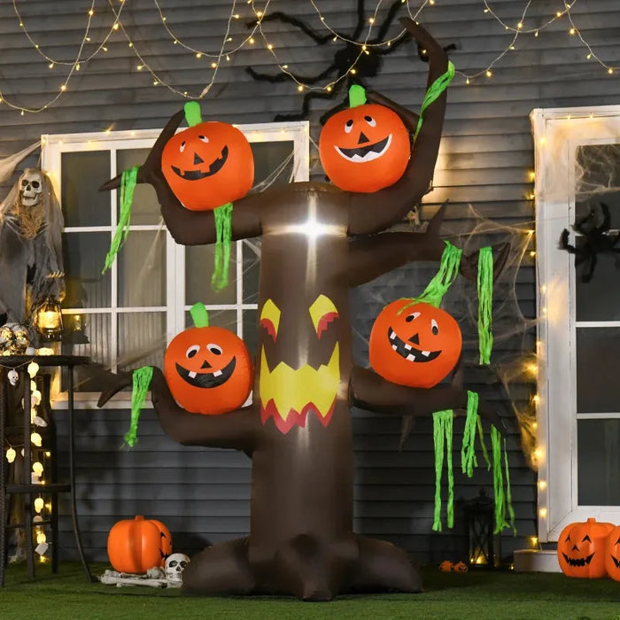 2.4m Halloween Inflatable Ghost Tree - Little and Giant Explorers HOMCOM