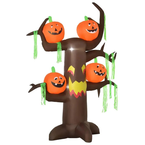 2.4m Halloween Inflatable Ghost Tree - Little and Giant Explorers HOMCOM