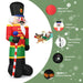 2.4m Inflatable Christmas Nutcracker Soldier | Built-In LED Lights - Waterproof Polyester COSTWAY - Little and Giant Explorers Costway