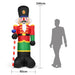 2.4m Inflatable Christmas Nutcracker Soldier | Built-In LED Lights - Waterproof Polyester COSTWAY - Little and Giant Explorers Costway