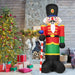2.4m Inflatable Christmas Nutcracker Soldier | Built-In LED Lights - Waterproof Polyester COSTWAY - Little and Giant Explorers Costway