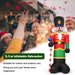 2.4m Inflatable Christmas Nutcracker Soldier | Built-In LED Lights - Waterproof Polyester COSTWAY - Little and Giant Explorers Costway