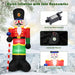 2.4m Inflatable Christmas Nutcracker Soldier | Built-In LED Lights - Waterproof Polyester COSTWAY - Little and Giant Explorers Costway
