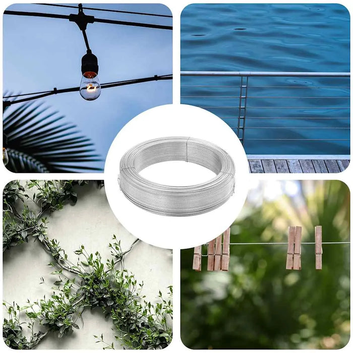 2.5mm Galvanised Steel Fence Binding Wire – 250m | Silver - Rust-Resistant Wire VIDAXL - Little and Giant Explorers vidaXL