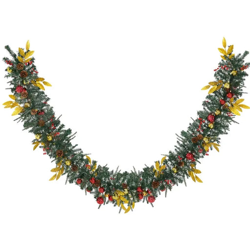 2.7m Artificial Christmas Garland with Pine Cones - Little and Giant Explorers HOMCOM