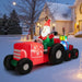 2.7m Inflatable Santa Claus Tractor | Gifts and Built-in LED Lights COSTWAY - Little and Giant Explorers Costway