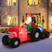 2.7m Inflatable Santa Claus Tractor | Gifts and Built-in LED Lights COSTWAY - Little and Giant Explorers Costway