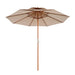 2.7m Wooden Garden Parasol – Double Canopy | Bamboo Ribs in Teak Finish and Beige OUTSUNNY - Little and Giant Explorers vidaXL