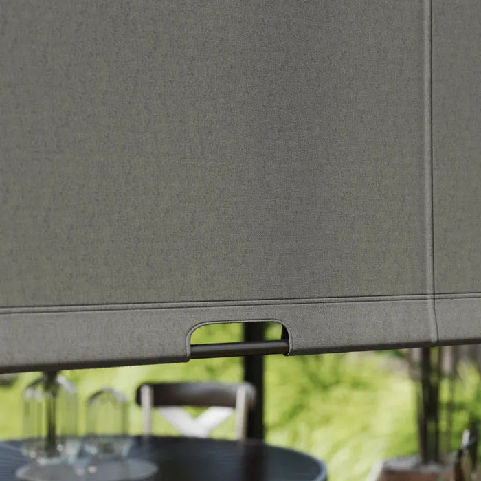 2.95mx2.95m Steel Patio Pergola – Adjustable Side Canopy | Charcoal Grey and Black OUTSUNNY - Little and Giant Explorers Outsunny