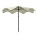 Solar Patio Umbrella with LED and Tilt in Cream White - Little and Giant Explorers Outsunny