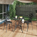 2 Bistro Chairs in Cast Aluminium and Black - Little and Giant Explorers vidaXL