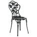 2 Bistro Chairs in Cast Aluminium and Black - Little and Giant Explorers vidaXL