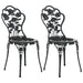 2 Bistro Chairs in Cast Aluminium and Black - Little and Giant Explorers vidaXL