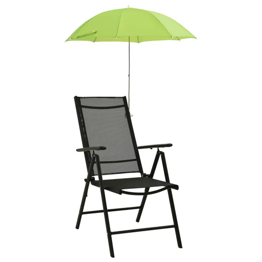 2 Camping Chair Parasols in Green 105cm - Little and Giant Explorers vidaXL