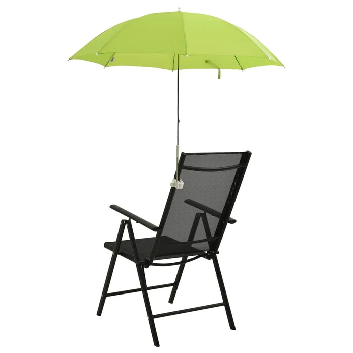 2 Camping Chair Parasols in Green 105cm - Little and Giant Explorers vidaXL