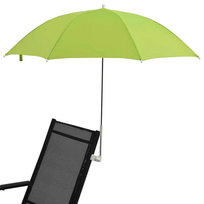 2 Camping Chair Parasols in Green 105cm - Little and Giant Explorers vidaXL