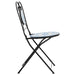 2 Ceramic Foldable Bistro Chairs in Blue and White - Little and Giant Explorers vidaXL