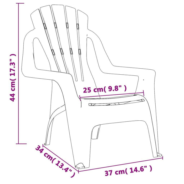 2 Garden Chairs for Children in Blue - Little and Giant Explorers vidaXL