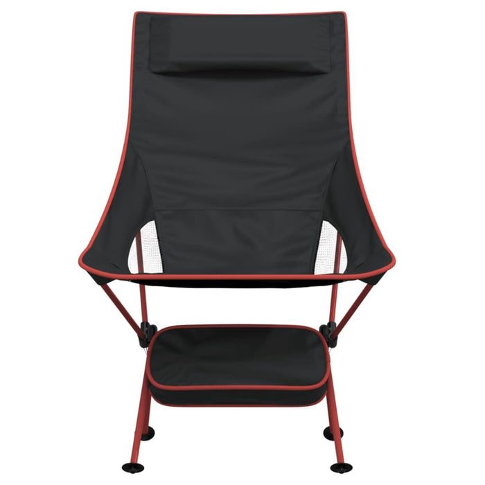 2 Foldable Camping Chairs in Black - Little and Giant Explorers vidaXL