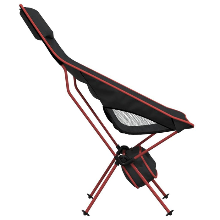 2 Foldable Camping Chairs in Black - Little and Giant Explorers vidaXL