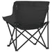 Camping Chairs with Pocket Foldable 2 pcs Black - Little and Giant Explorers vidaXL