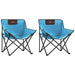 Camping Chairs with Pocket Foldable 2 pcs Bright Blue - Little and Giant Explorers vidaXL