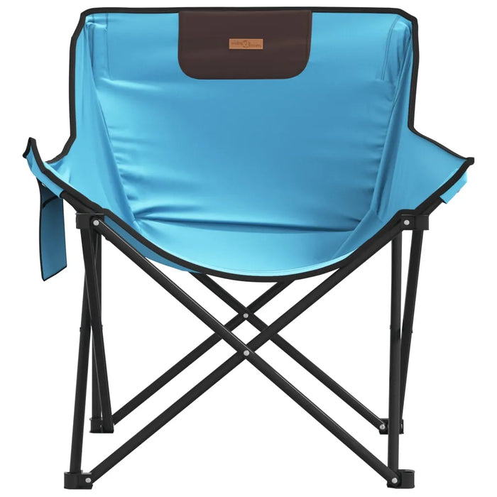 Camping Chairs with Pocket Foldable 2 pcs Bright Blue - Little and Giant Explorers vidaXL