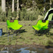 Camping Chairs with Pocket Foldable 2 pcs Green - Little and Giant Explorers vidaXL