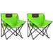 Camping Chairs with Pocket Foldable 2 pcs Green - Little and Giant Explorers vidaXL