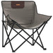 2 Foldable Camping Chairs with Pocket in Grey - Little and Giant Explorers vidaXL