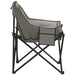 2 Foldable Camping Chairs with Pocket in Grey - Little and Giant Explorers vidaXL