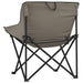 2 Foldable Camping Chairs with Pocket in Grey - Little and Giant Explorers vidaXL