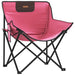 2 Foldable Camping Chairs with Pocket in Pink - Little and Giant Explorers vidaXL