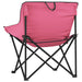 2 Foldable Camping Chairs with Pocket in Pink - Little and Giant Explorers vidaXL