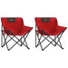 Camping Chairs with Pocket Foldable 2 pcs Red - Little and Giant Explorers vidaXL