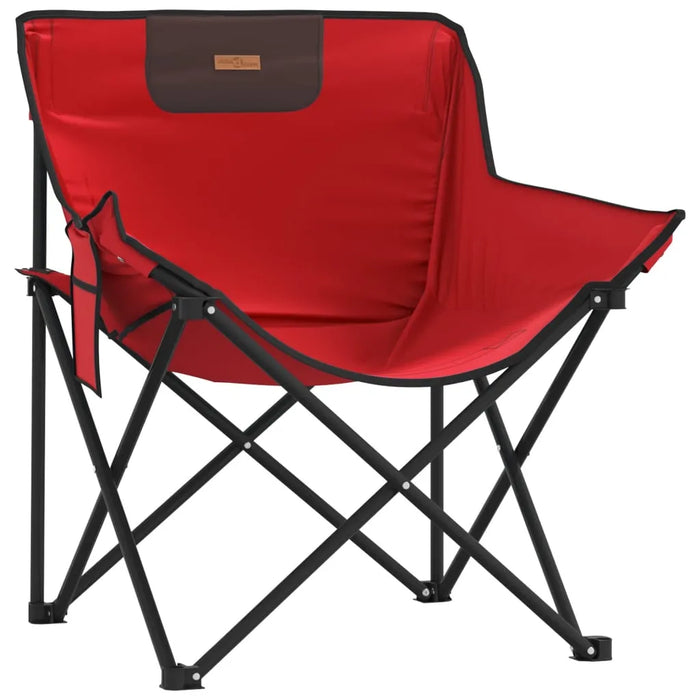 Camping Chairs with Pocket Foldable 2 pcs Red - Little and Giant Explorers vidaXL