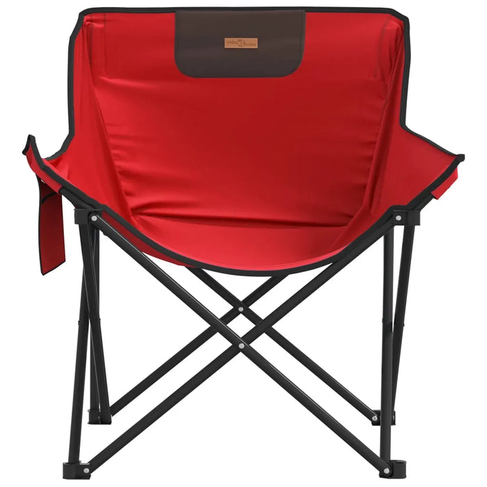 Camping Chairs with Pocket Foldable 2 pcs Red - Little and Giant Explorers vidaXL