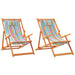 2 Folding Beach Chairs in Multi-Colour - Little and Giant Explorers vidaXL