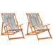 2 Folding Beach Chairs in Multi-Colour - Little and Giant Explorers vidaXL