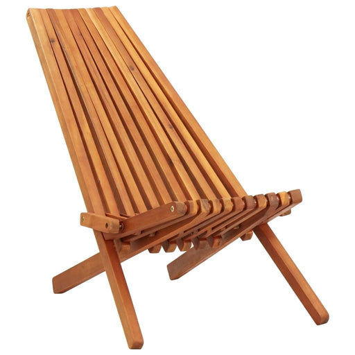 2 Folding Ergonomic Outdoor Lounge Chairs in Solid Acacia Wood - Little and Giant Explorers vidaXL