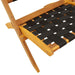 2 Folding Garden Chairs with Table in Black and Solid Wood - Little and Giant Explorers vidaXL