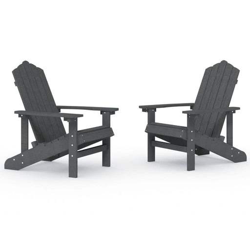 2 Garden Adirondack Chairs in Anthracite - Little and Giant Explorers vidaXL