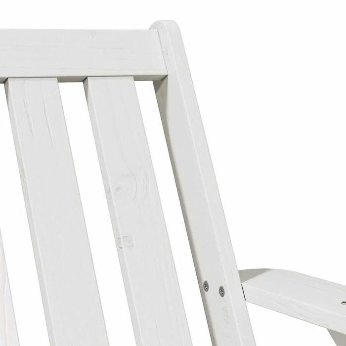 2 Garden Adirondack Chairs in White and Solid Wood Pine - Little and Giant Explorers vidaXL