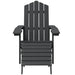 2 Garden Adirondack Chairs with Footstools in Anthracite - Little and Giant Explorers vidaXL